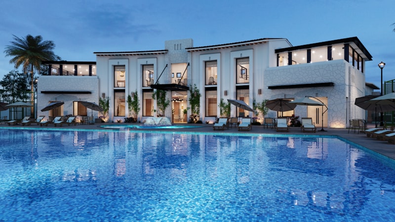Black Elite Resort — luxury casino resort lobby with ocean views